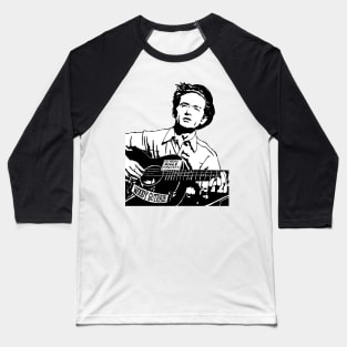 Woody Guthrie - This Machine Kills Fascists Baseball T-Shirt